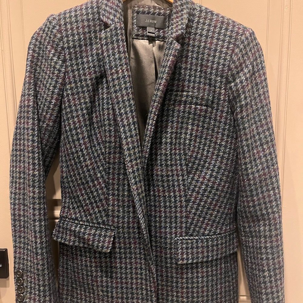 J. Crew Women's Multicolor Houndstooth Blazer